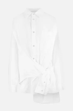 Topwear>BALENCIAGA camicia Cut-Up in popeline Bianco