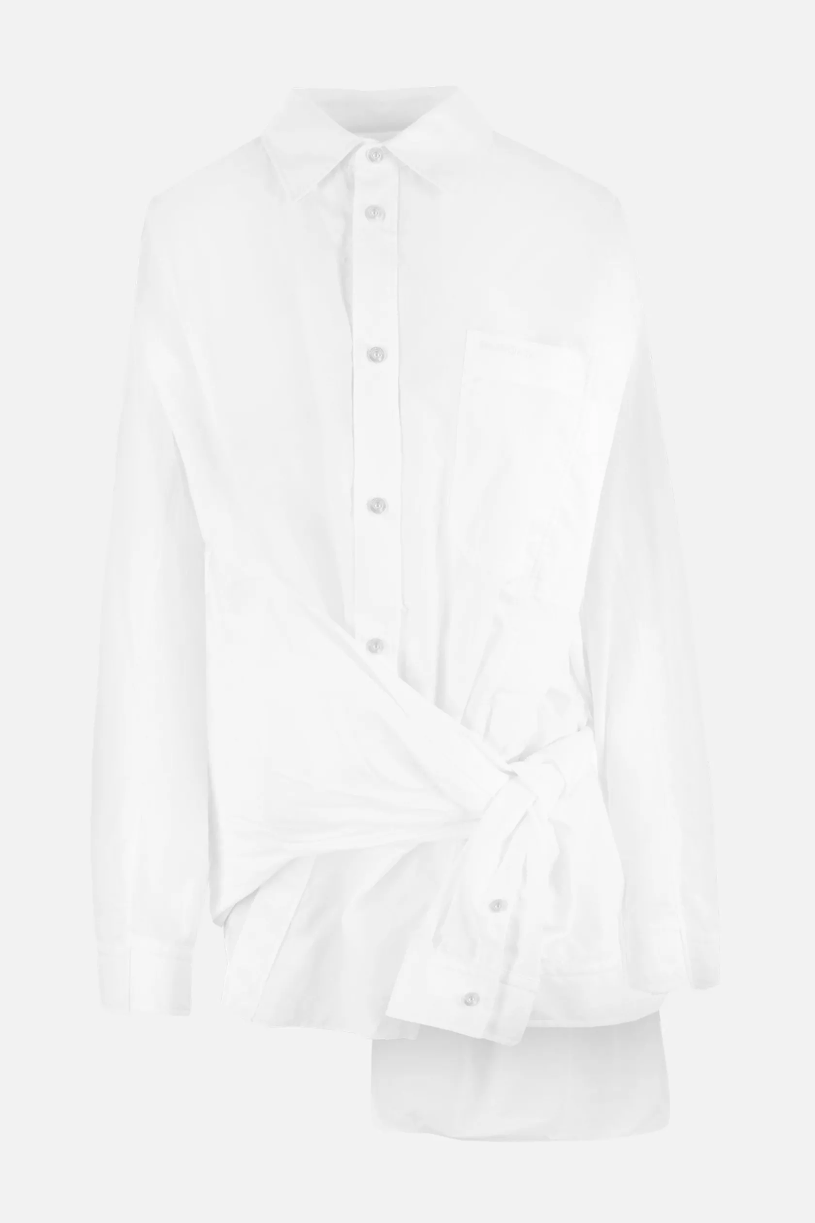Topwear>BALENCIAGA camicia Cut-Up in popeline Bianco