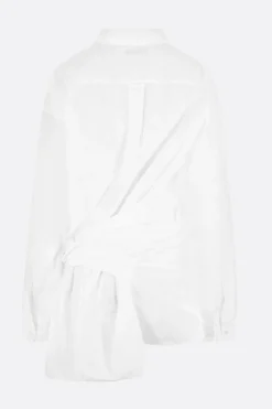 Topwear>BALENCIAGA camicia Cut-Up in popeline Bianco