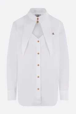 Topwear>VIVIENNE WESTWOOD camicia Heart in popeline rigenerativo Bianco