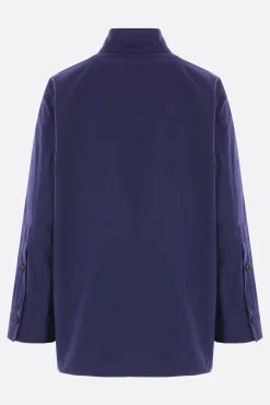 Topwear>ALBERTO BIANI camicia in canvas di cotone Blu