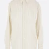 Topwear>AURALEE camicia in lana a righe Bianco