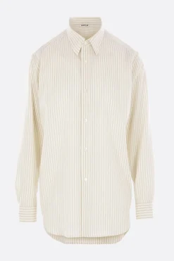 Topwear>AURALEE camicia in lana a righe Bianco