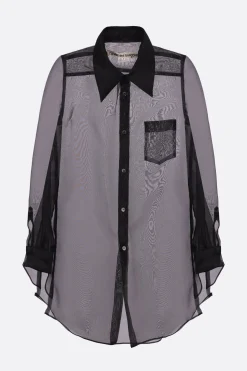 Topwear>COMME DES GARÇONS camicia in organza Nero