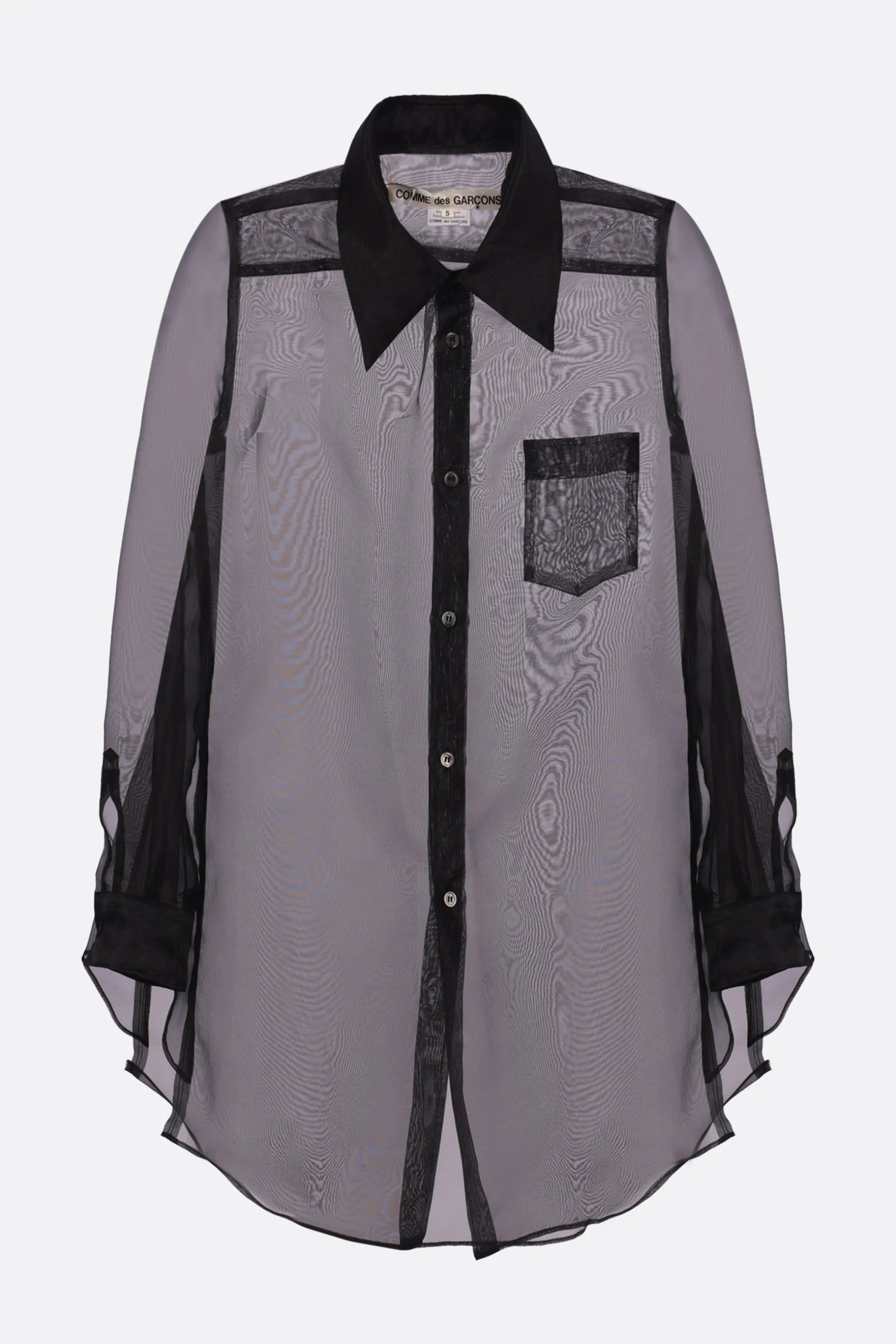 Topwear>COMME DES GARÇONS camicia in organza Nero