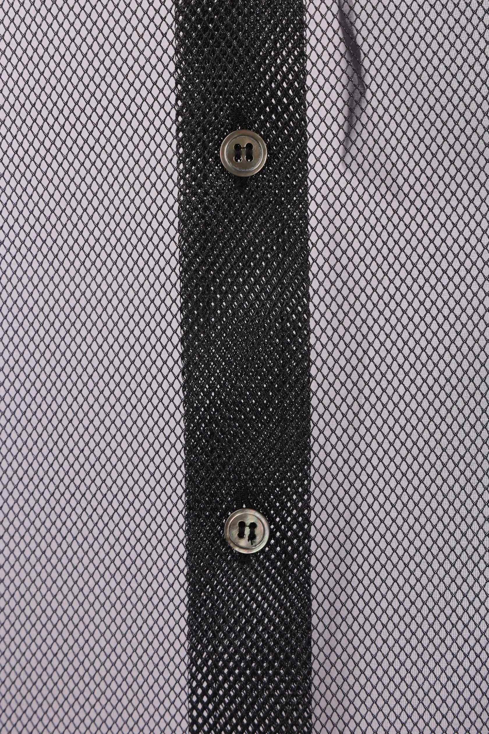 Topwear>COMME DES GARÇONS camicia in organza e rete Nero