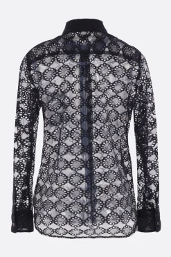 Topwear>COMME DES GARÇONS camicia in pizzo Nero
