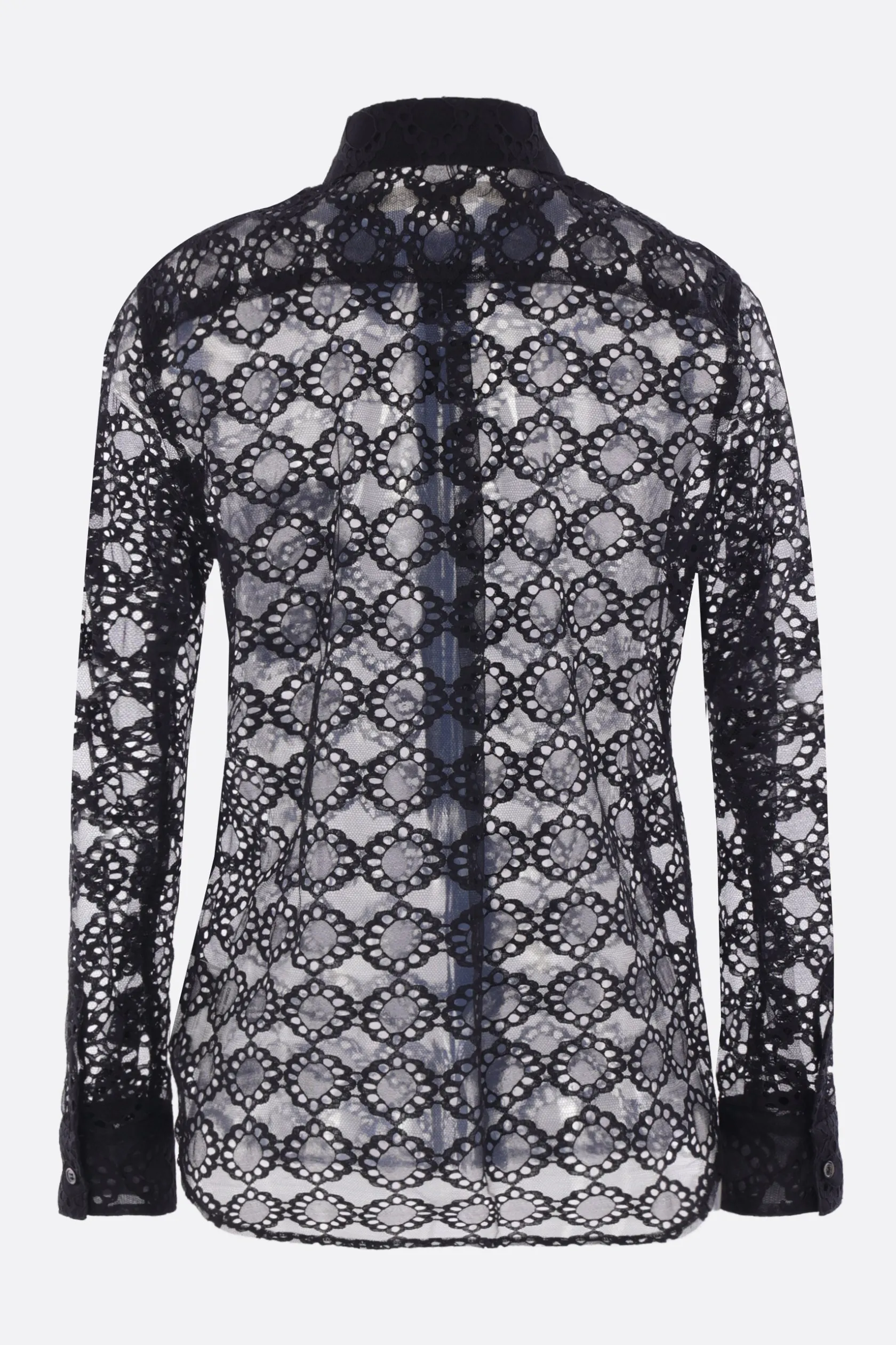 Topwear>COMME DES GARÇONS camicia in pizzo Nero
