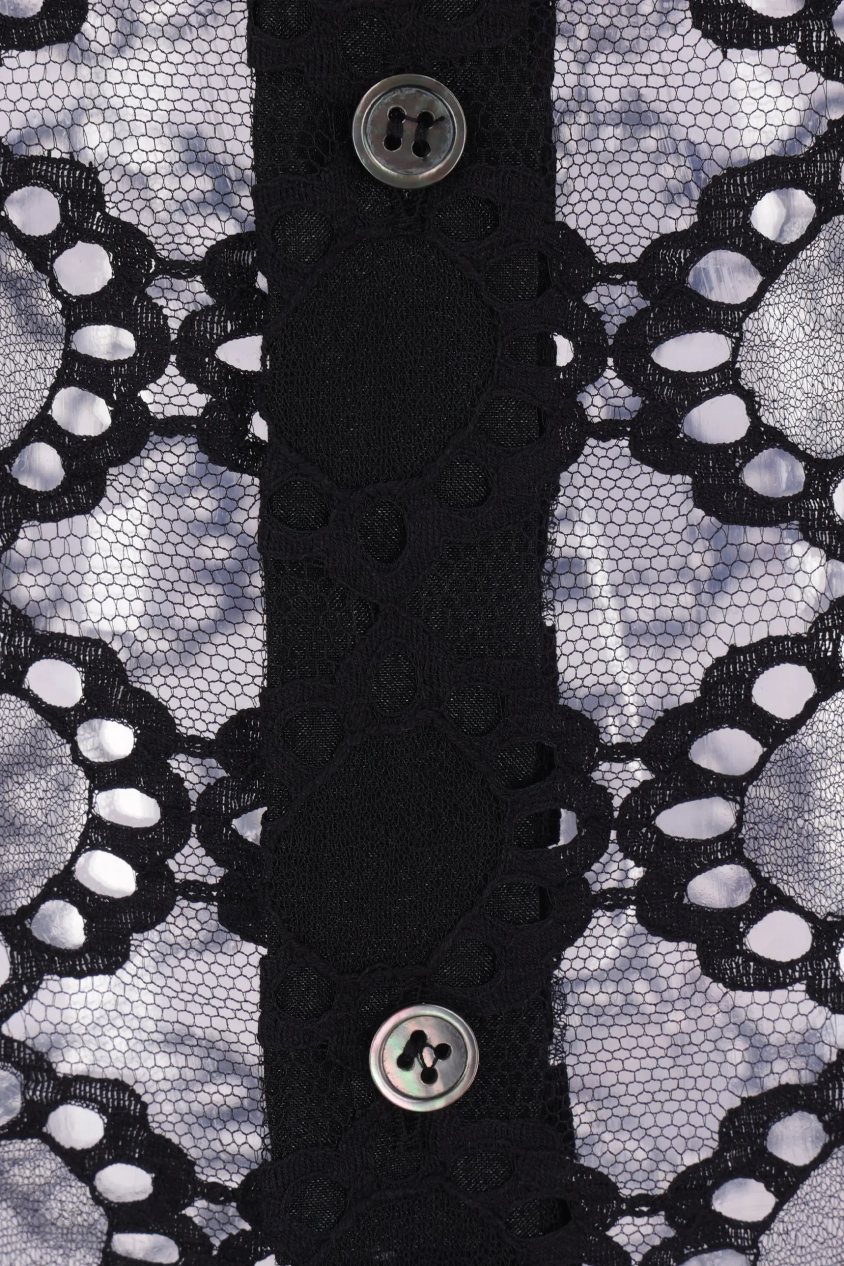 Topwear>COMME DES GARÇONS camicia in pizzo Nero