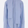 Topwear>PLAN C camicia in popeline a righe Blu
