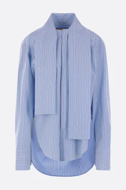 Topwear>PLAN C camicia in popeline a righe Blu