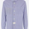 Topwear>JUNYA WATANABE MAN camicia in popeline a righe Blu