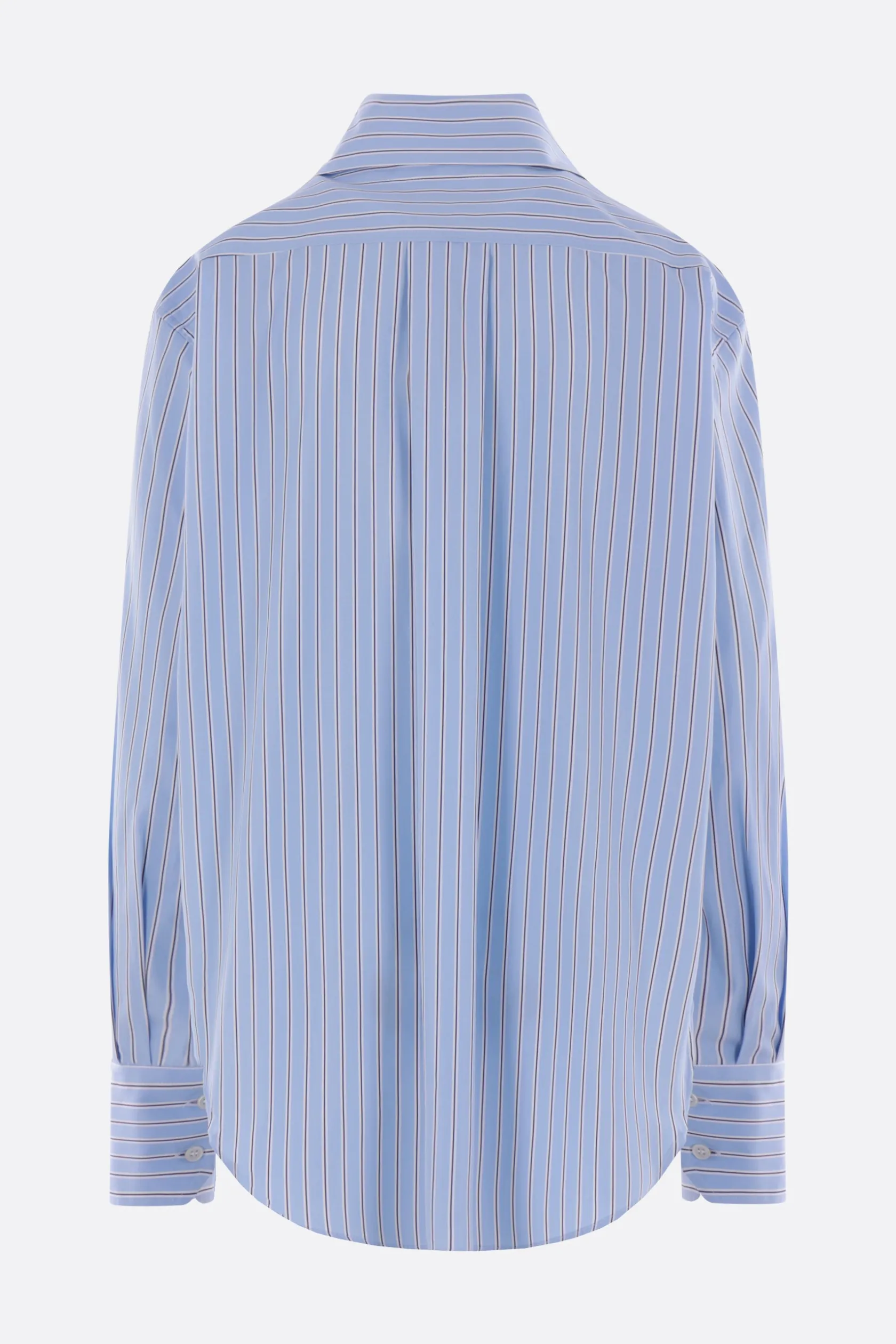 Topwear>PLAN C camicia in popeline a righe Blu