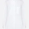Topwear>GIORGIO ARMANI - 10 CORSO COMO camicia in popeline con gemelli in denim Bianco