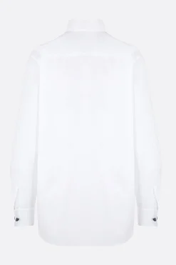Topwear>GIORGIO ARMANI - 10 CORSO COMO camicia in popeline con gemelli in denim Bianco
