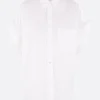 Topwear>BALENCIAGA camicia in popeline con risvolto Bianco