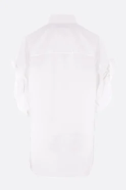 Topwear>BALENCIAGA camicia in popeline con risvolto Bianco