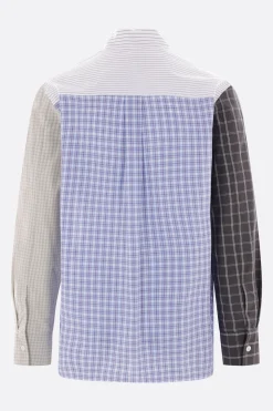 Topwear>JW ANDERSON camicia in popeline patchwork Multicolor