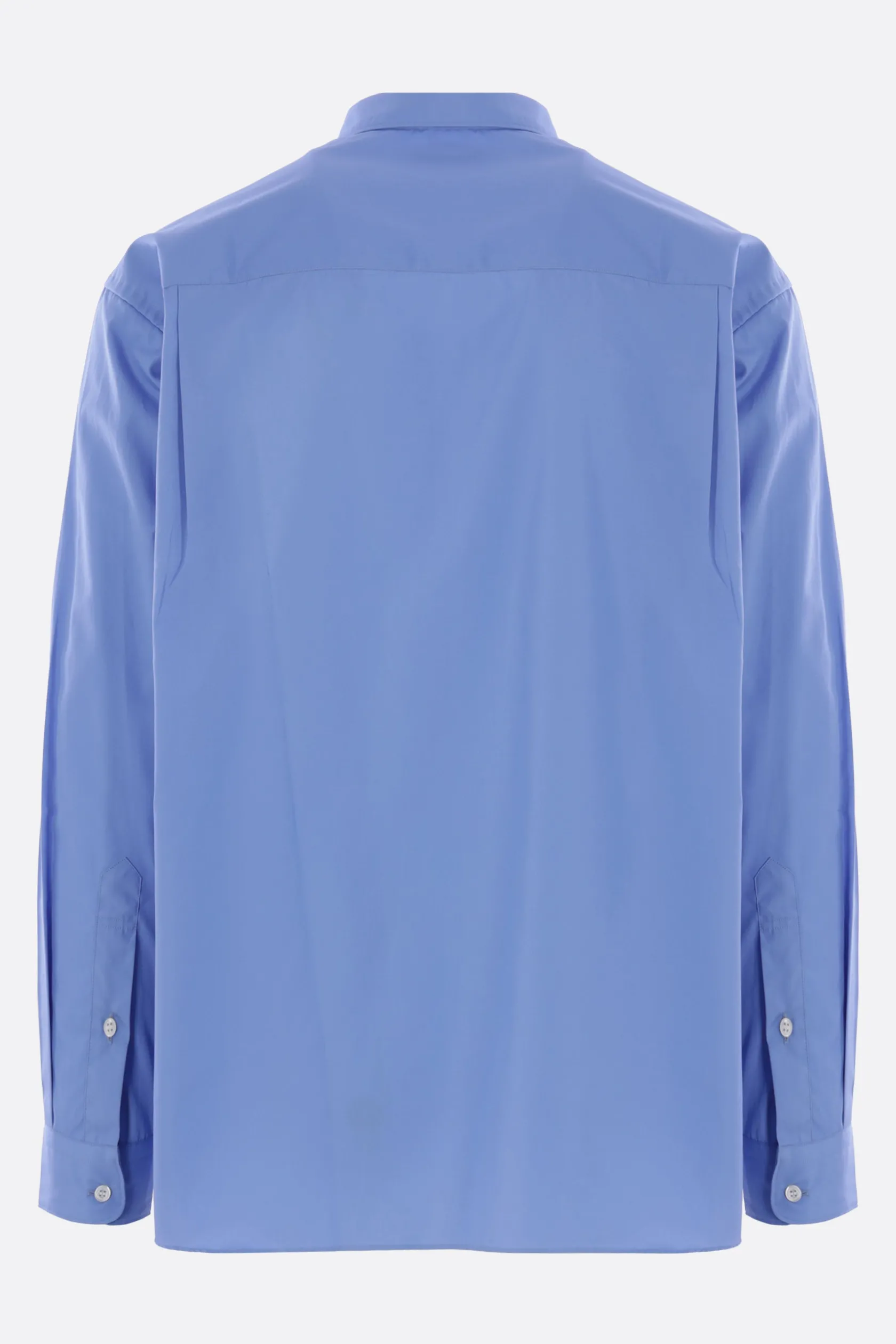 Topwear>COMME DES GARÇONS HOMME camicia in popeline ricamo logo Blu