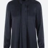 Topwear>10 CORSO COMO camicia in viscosa con lavallière Blu
