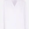 Topwear>SÉFR camicia Jagou in misto cotone crinkled Bianco