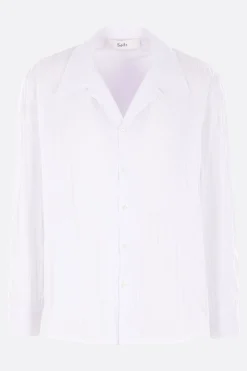 Topwear>SÉFR camicia Jagou in misto cotone crinkled Bianco