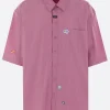 Topwear>MARTINE ROSE camicia oversize a maniche corte Viola