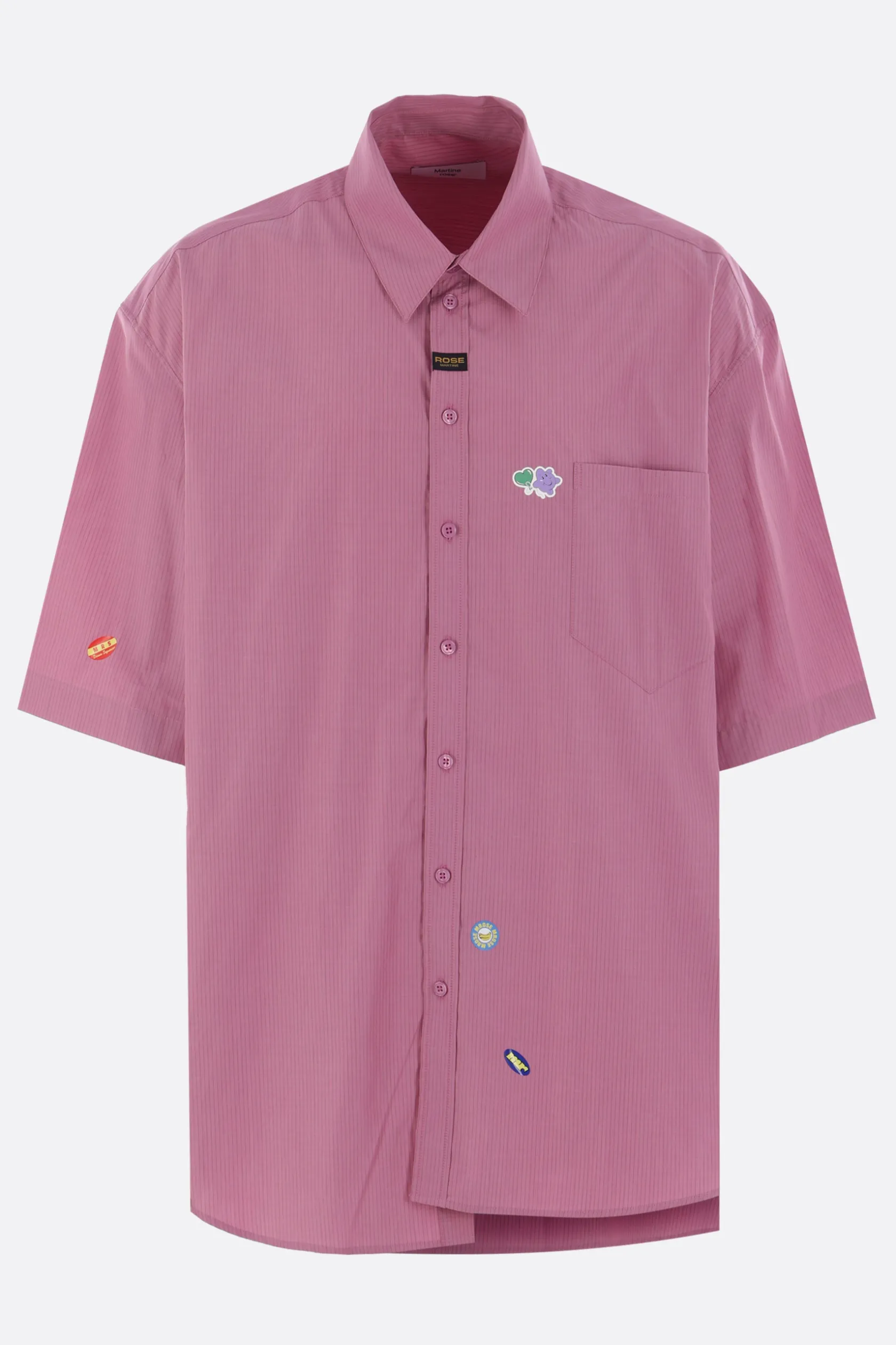 Topwear>MARTINE ROSE camicia oversize a maniche corte Viola