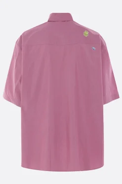 Topwear>MARTINE ROSE camicia oversize a maniche corte Viola