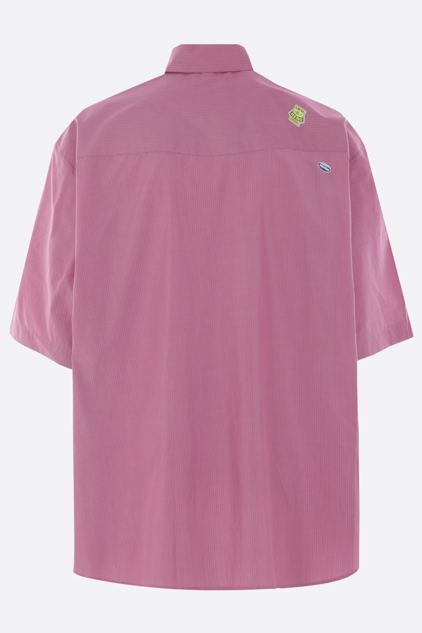 Topwear>MARTINE ROSE camicia oversize a maniche corte Viola