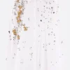 Topwear>DRIES VAN NOTEN camicia oversize Casia in popeline con ricami Bianco