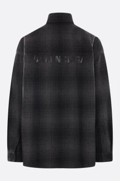 Topwear>BALENCIAGA camicia oversize in flanella check Grigio