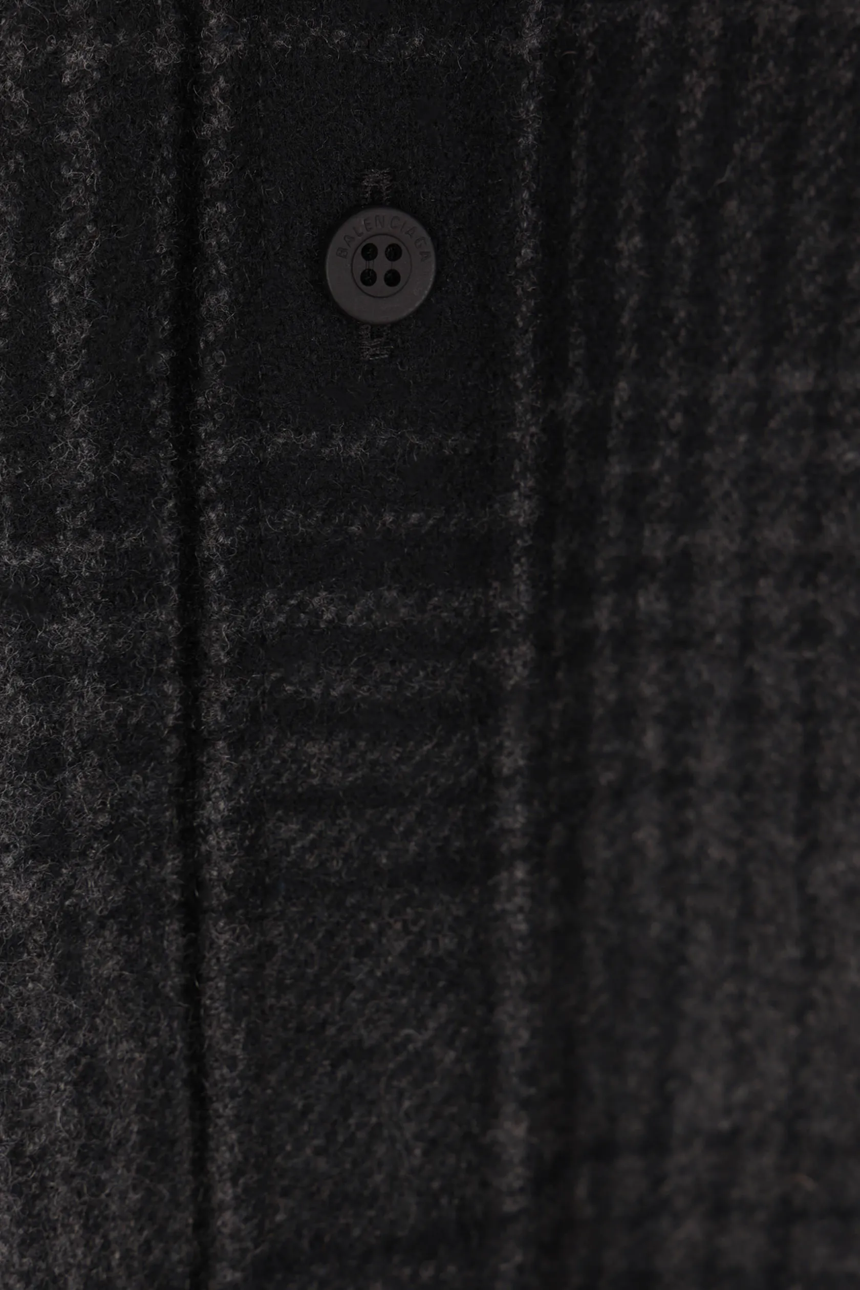 Topwear>BALENCIAGA camicia oversize in flanella check Grigio