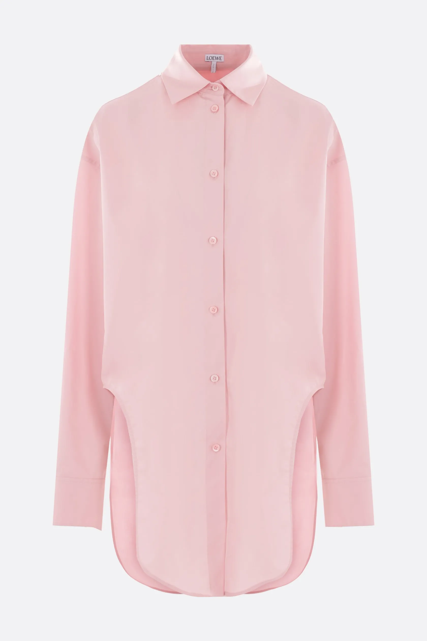 Topwear>LOEWE camicia oversize in popeline con spacchi Rosa