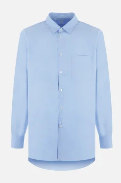 Topwear>COMME DES GARÇONS SHIRT camicia oversize in popeline Blu