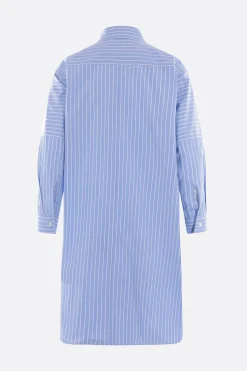Topwear>JIL SANDER camicia oversize in popeline a righe Blu