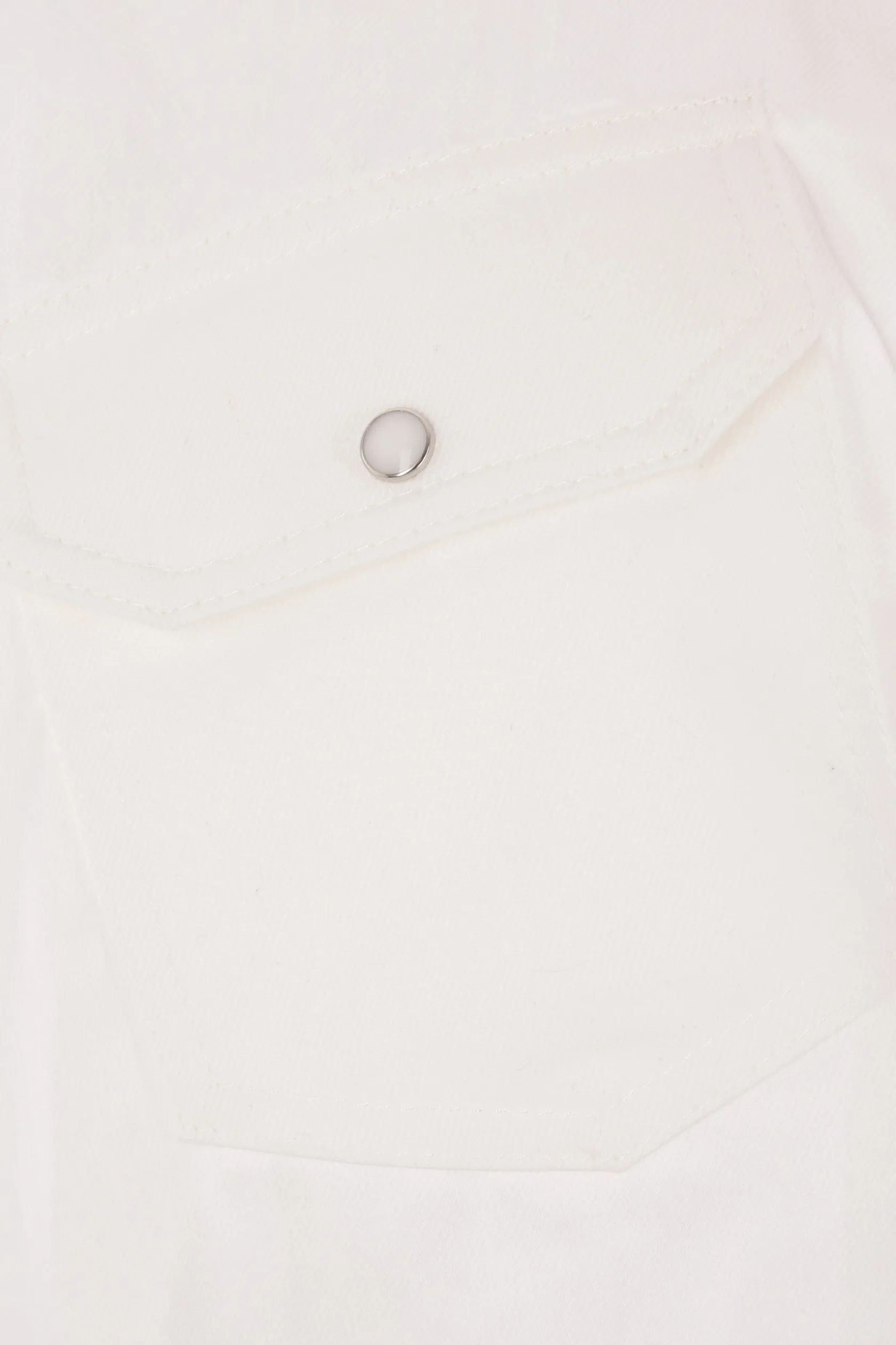 Topwear>SACAI camicia oversize in raso e denim Bianco