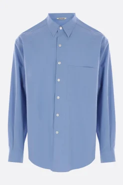Topwear>AURALEE camicia oversize in twill di cotone Blu