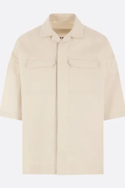 Topwear>RICK OWENS camicia oversize Magnum Tommy in cotone Bianco