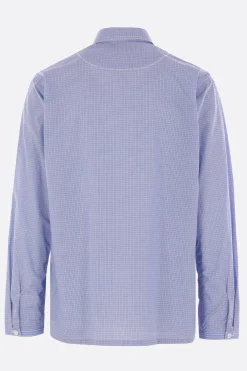 Topwear>JUNYA WATANABE MAN camicia patchwork in popeline a quadri Blu