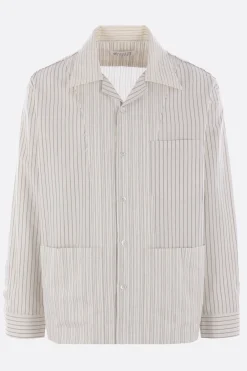 Topwear>MAISON MARGIELA camicia pigiama in cotone a righe Neutro