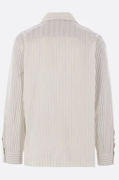 Topwear>MAISON MARGIELA camicia pigiama in cotone a righe Neutro