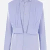 Topwear>HODAKOVA camicia Sleeve in cotone Oxford Blu