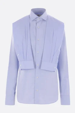Topwear>HODAKOVA camicia Sleeve in cotone Oxford Blu