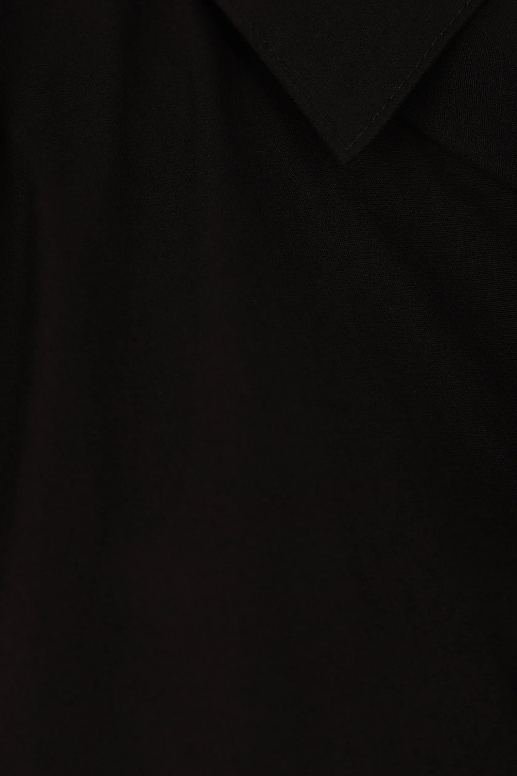 Topwear>YOHJI YAMAMOTO camicia smanicata in popeline con cravatta Nero