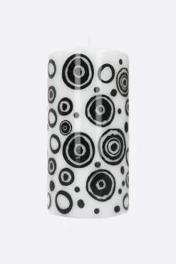 Lifestyle>10 CORSO COMO candela large con stampa cerchi signature Bianco