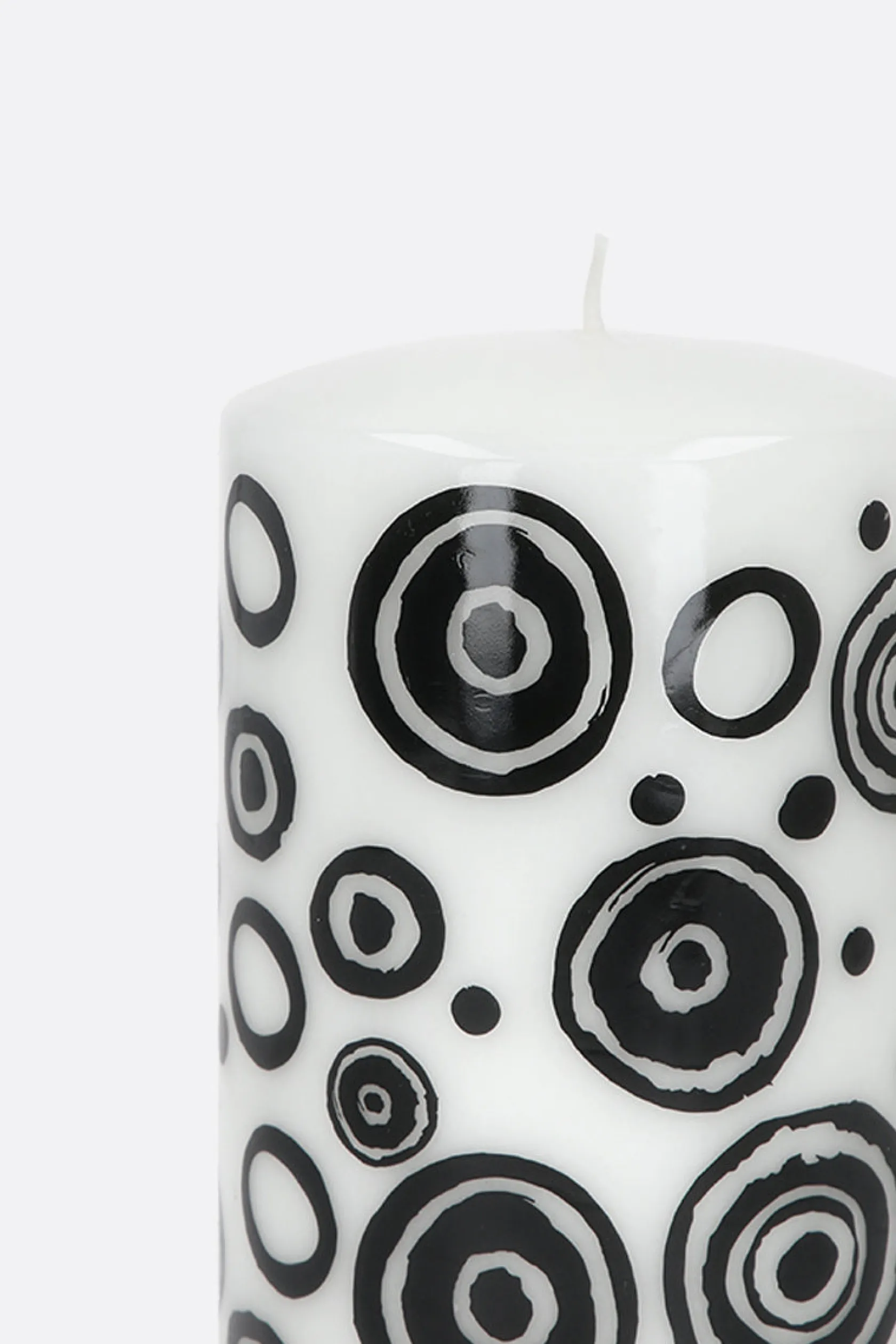 Lifestyle>10 CORSO COMO candela large con stampa cerchi signature Bianco