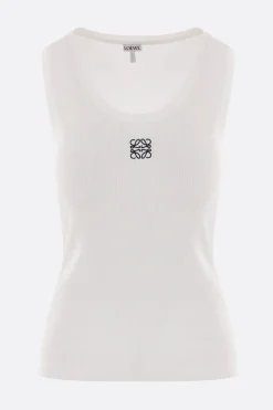 Topwear>LOEWE canotta Anagram in jersey Bianco