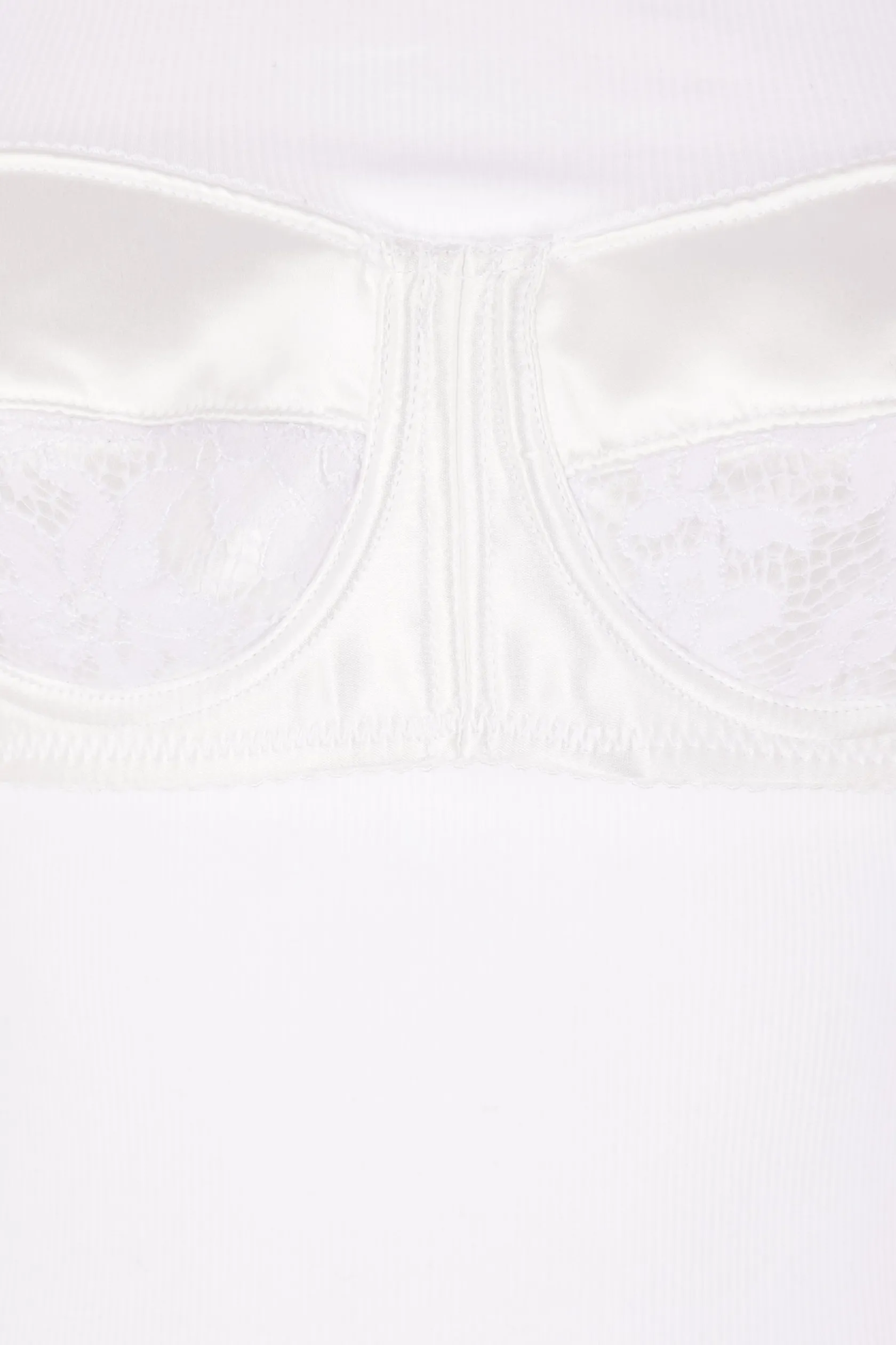 Topwear>VAQUERA canotta Balconette Bra in jersey a costine Bianco