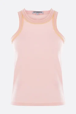 Topwear>MELITTA BAUMEISTER canotta in jersey a costine con bordi in spugna Rosa